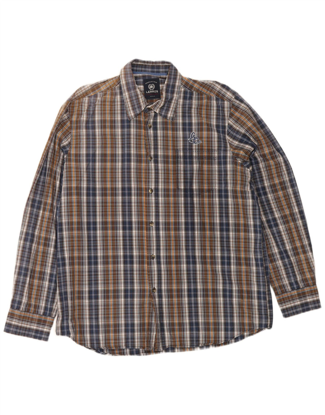 Cămașă de flanel pentru bărbați Lerros XL, bumbac cu carouri multicolore