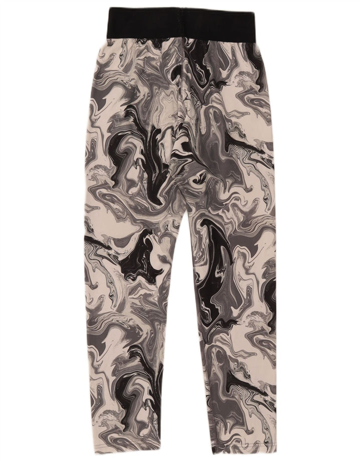 Leggings pentru femei Nike cu model abstract, UK 12, bumbac gri mediu