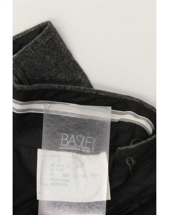 Pantaloni de costum pentru bărbați Basile IT 48 Medium L32 L37 Lână gri
