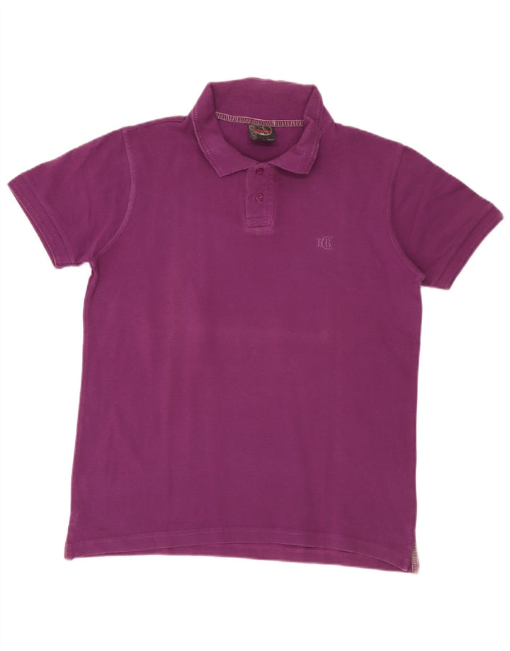Tricou polo vintage pentru bărbați, bumbac violet mediu