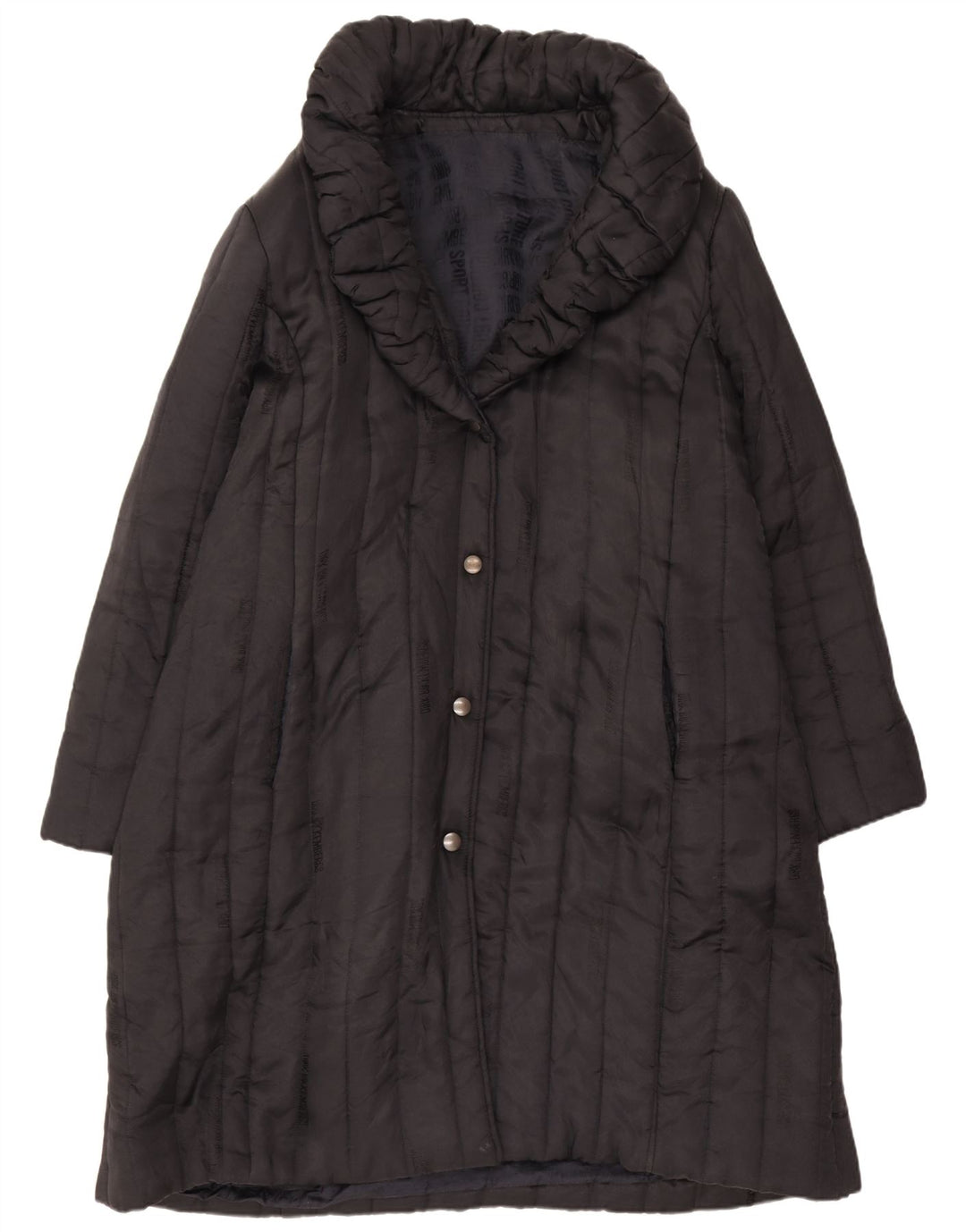 Palton căptușit vintage pentru femei UK 16 Large Black