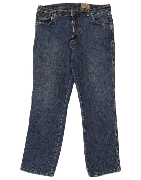 Blugi drepti Wrangler pentru bărbați Texas Stretch W36 L30 Bumbac albastru
