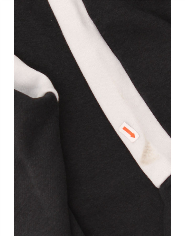 Pulover NIKE pentru bărbați, cu fermoar, bumbac color bloc mare, negru