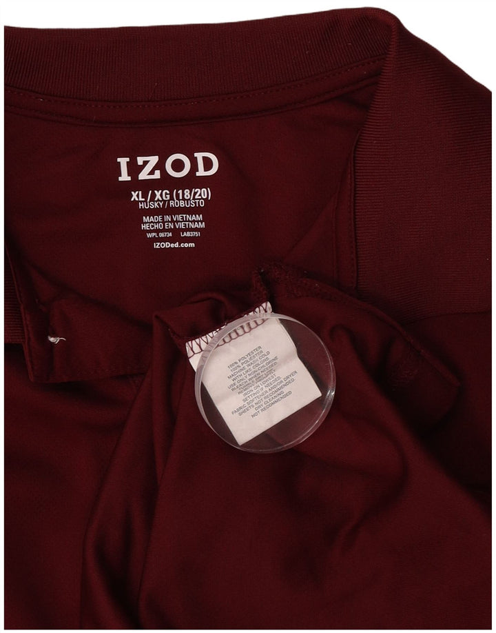 Tricou Polo Băieți Izod 15-16 Ani XL Bordeaux Poliester