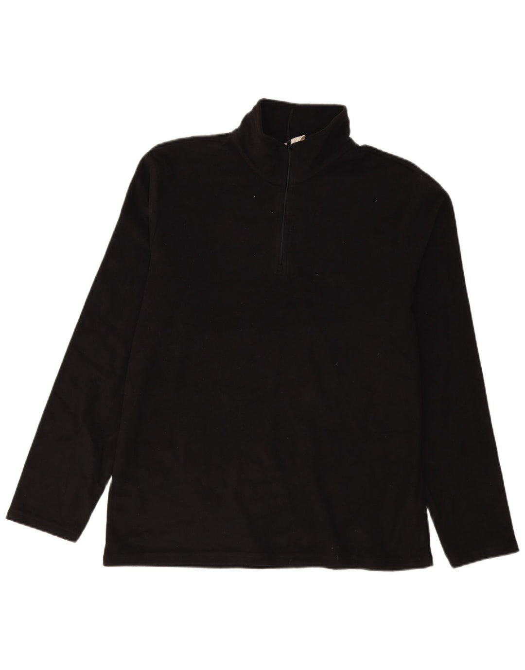 Jumper pentru bărbați Mountain Warehouse, cu fermoar și gât, din lână, mare, negru, poliester