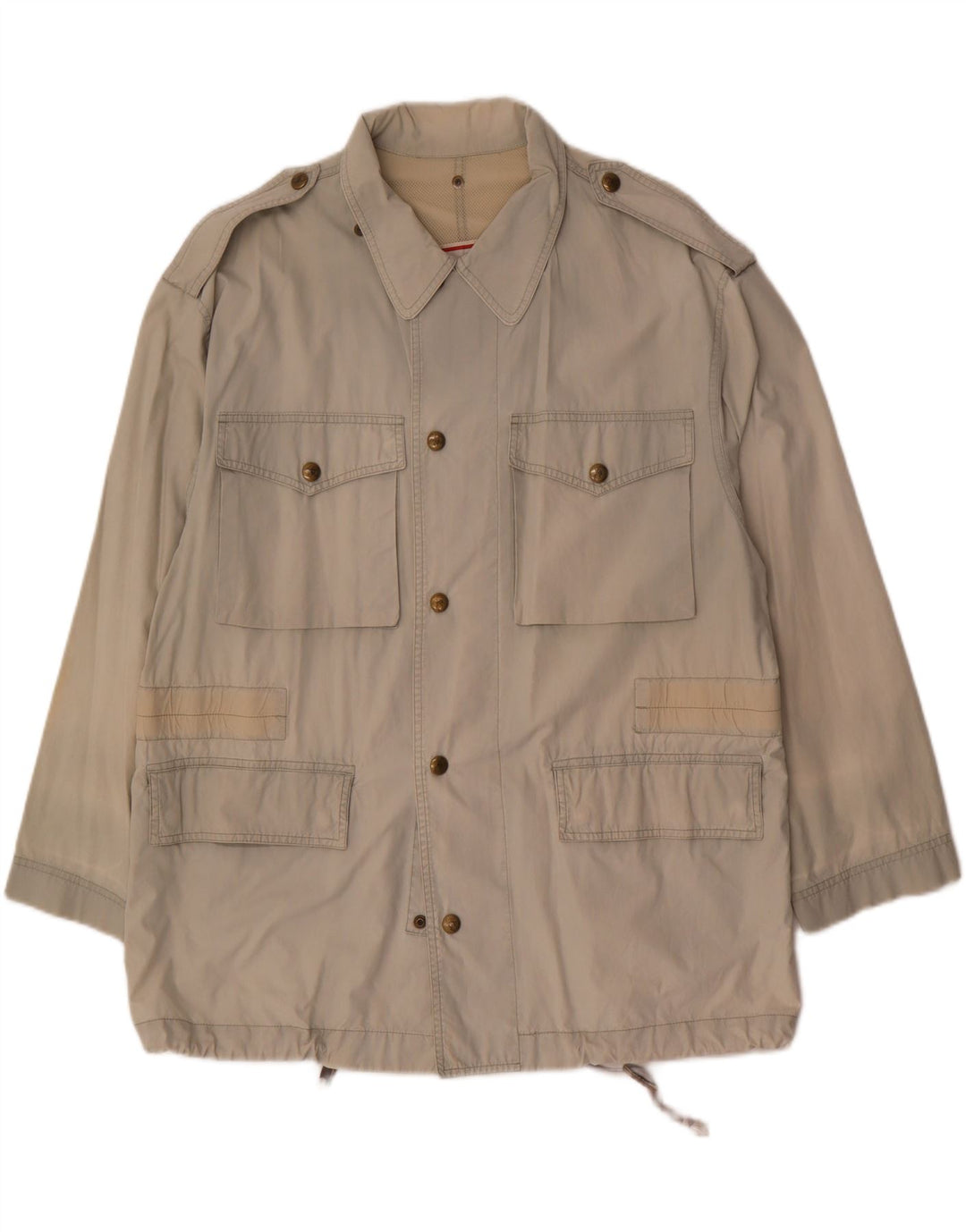 Jachetă militară vintage pentru bărbați UK 38, bumbac mediu bej