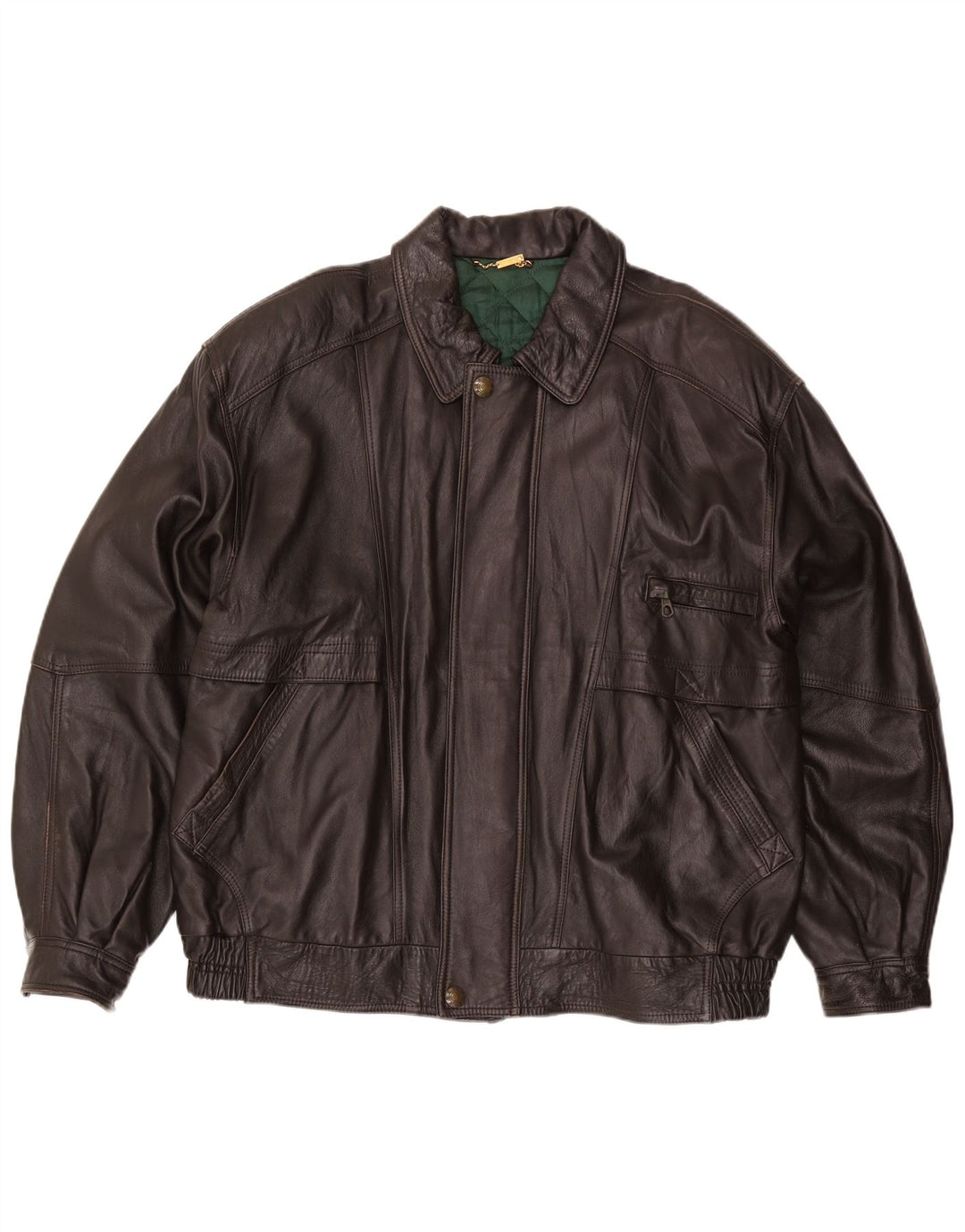 Geacă din piele vintage pentru bărbați IT 56 3XL maro