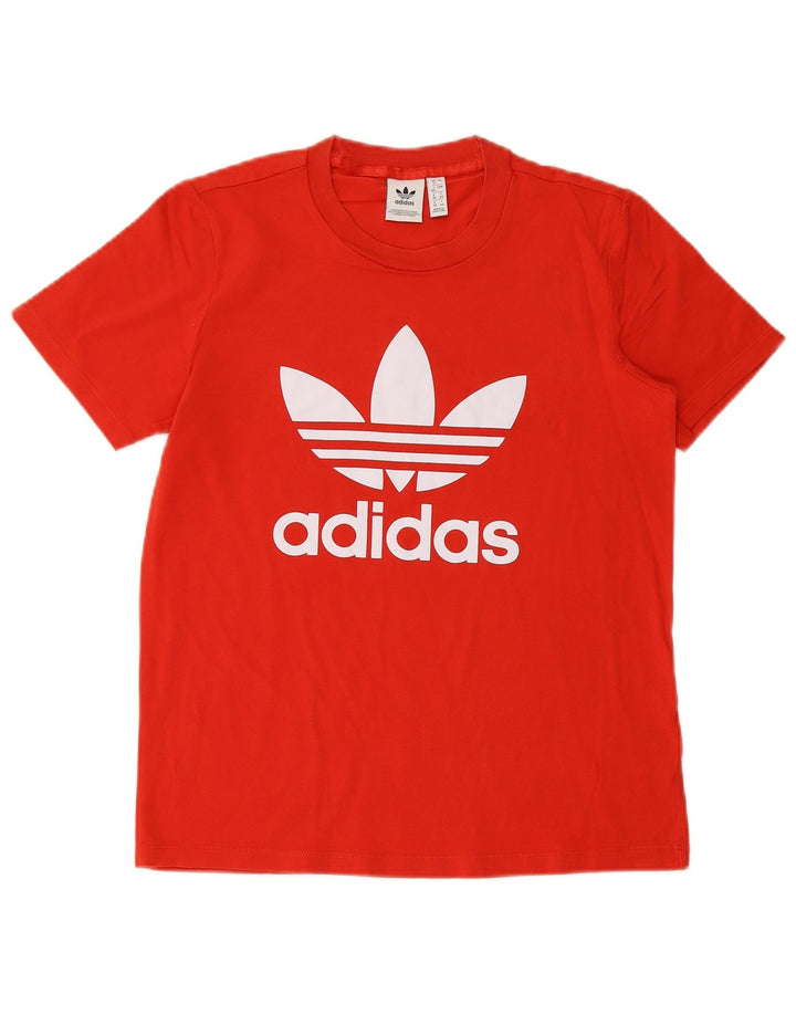 Tricou grafic ADIDAS pentru femei Top UK 12 Medium Red Bumbac