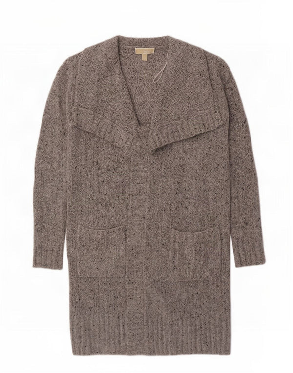 Pulover cardigan cu paragate supradimensionat pentru femei Michael Kors UK 10 mic gri
