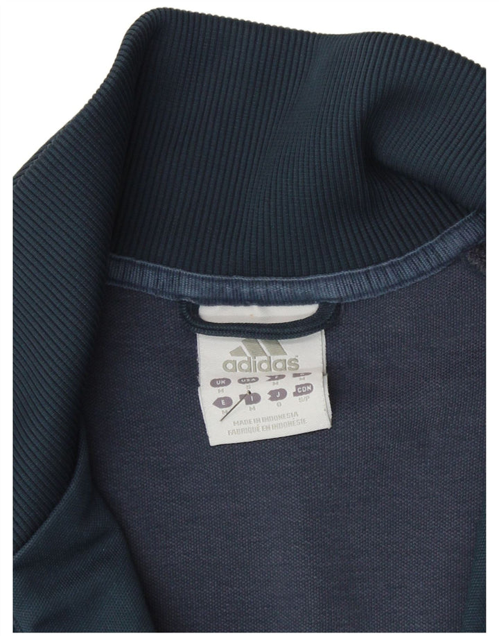 Jachetă de top pentru trening cu grafică Adidas pentru bărbați, poliester mediu albastru bleumarin