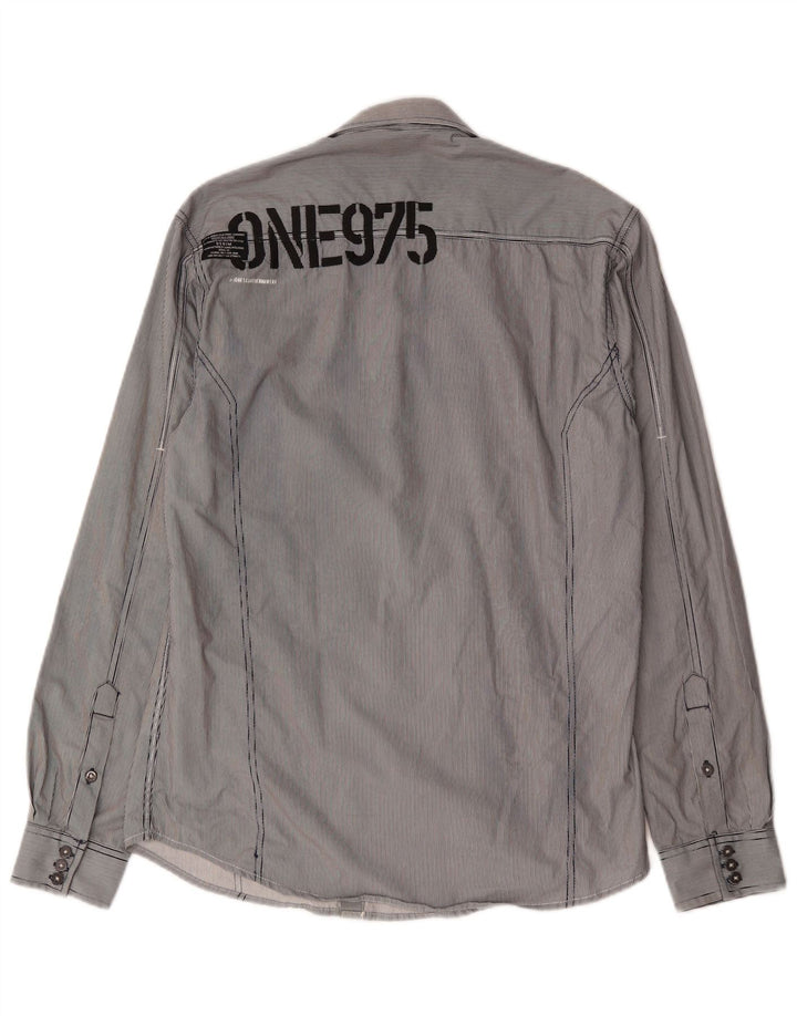 Cămașă grafică pentru bărbați Jack & Jones, bumbac cu dungi albastre medii