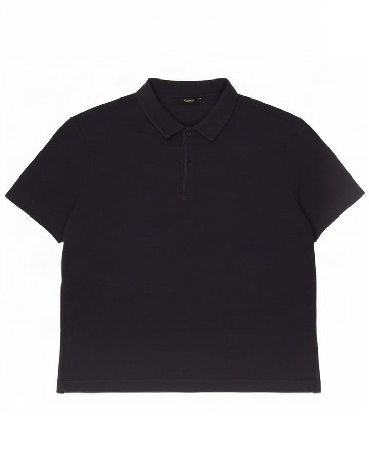 Cămașă polo Massimo Dutti pentru bărbați XL Bumbac bleumarin