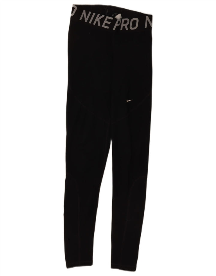 Leggings pentru femei Nike mici, negru, poliester