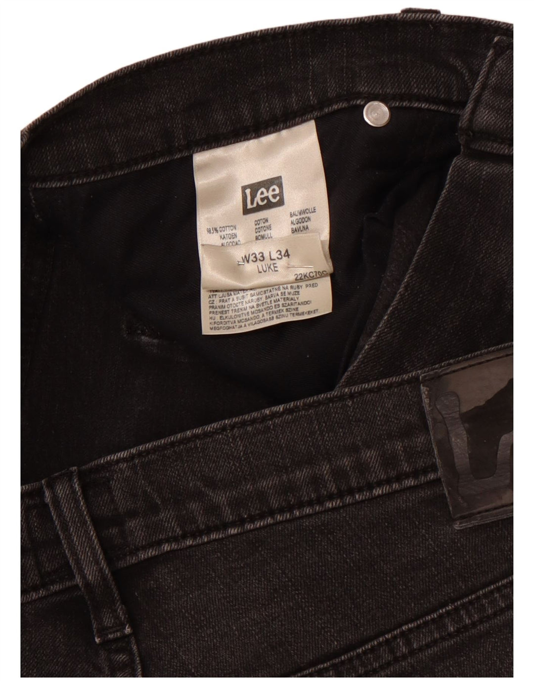 Blugi LEE Luke Slim pentru femei W33 L30 bumbac negru