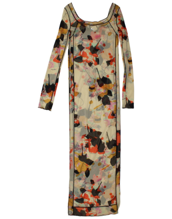 Sonia Rykiel Rochie Maxi Transparentă pentru Femei IT 40 Small Off White Floral