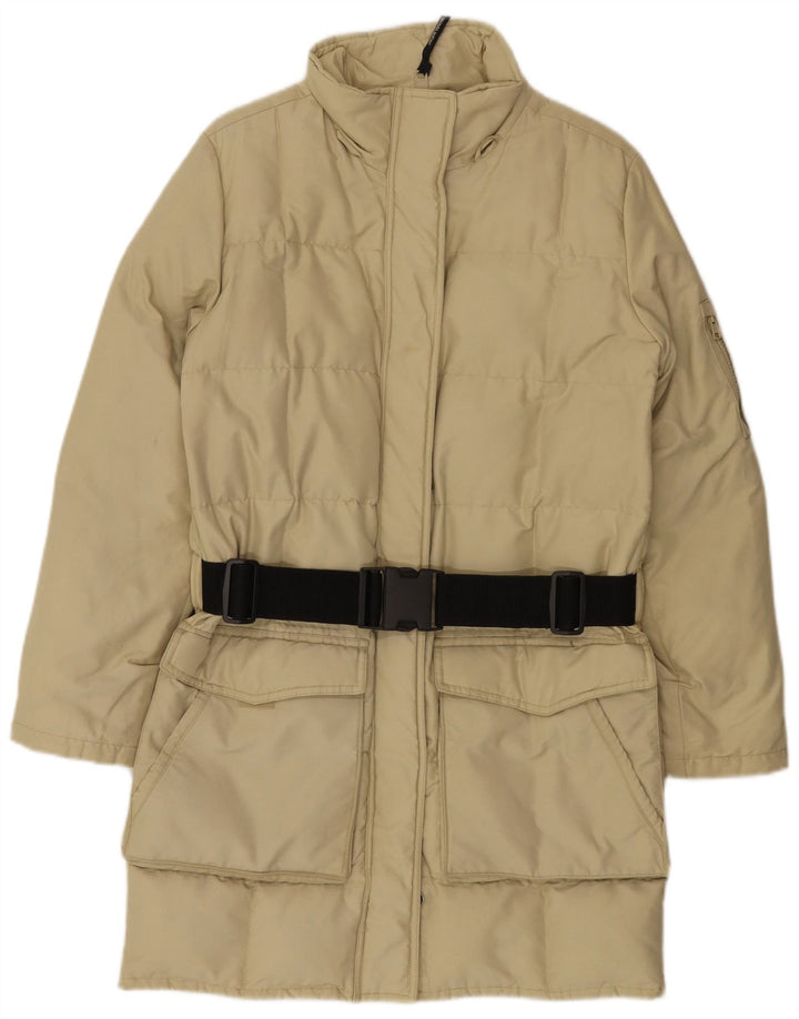 Palton căptușit supradimensionat pentru femei Woolrich UK 10 Nailon mic, bej