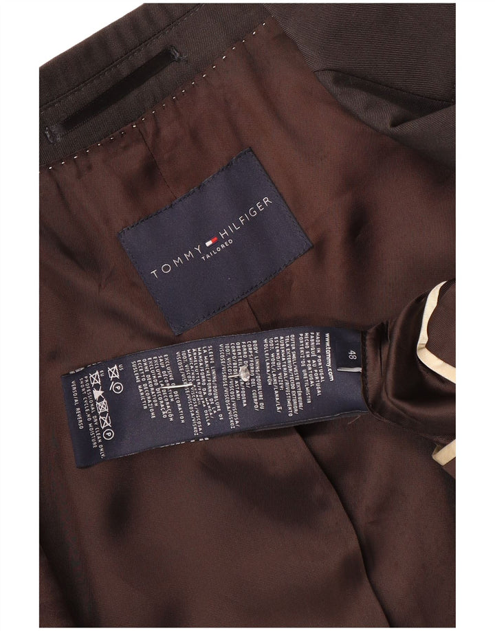 Sacou Tommy Hilfiger pentru bărbați cu 2 nasturi IT 48 Lână maro medie