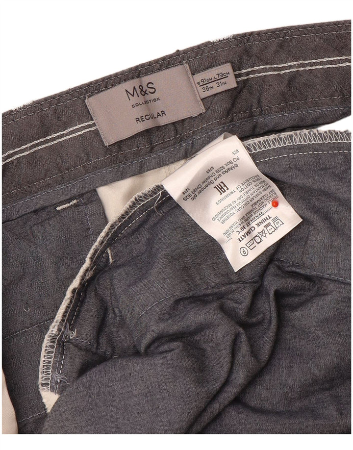 Pantaloni chino obișnuiți, drepti, pentru bărbați Marks & Spencer, W36 L31, alb