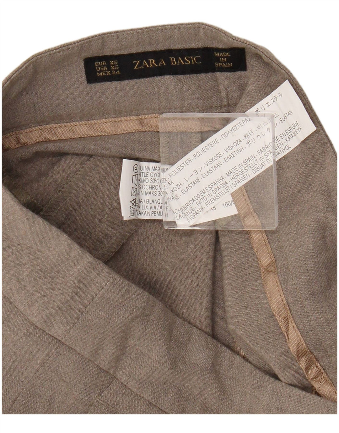 Pantaloni chino Bootcut pentru femei Zara XS W24 L25 poliester bej