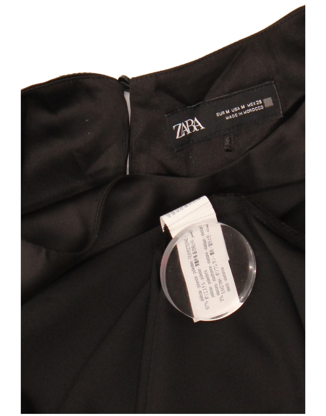 Rochie Maxi pentru Damă Zara UK 12 Medium Negru Poliester