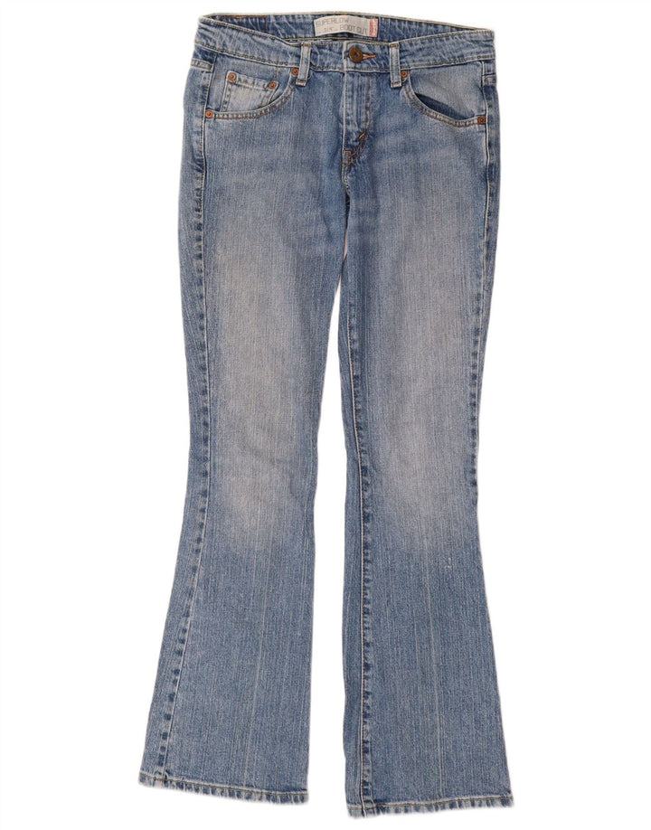 Blugi Levi's 518 Super Low Bootcut W28 L32 Bumbac albastru