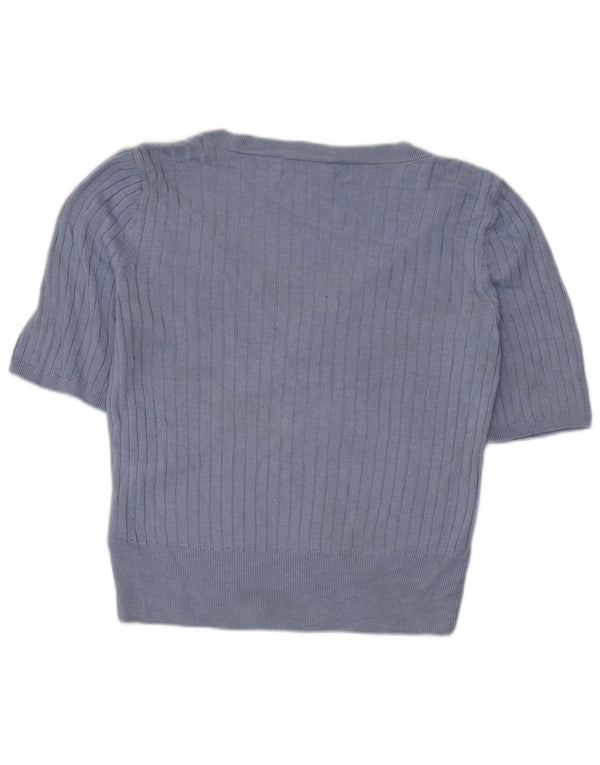 Bluză Crop Top pentru femei Marks & Spencer UK 12 Medium Blue Viscose