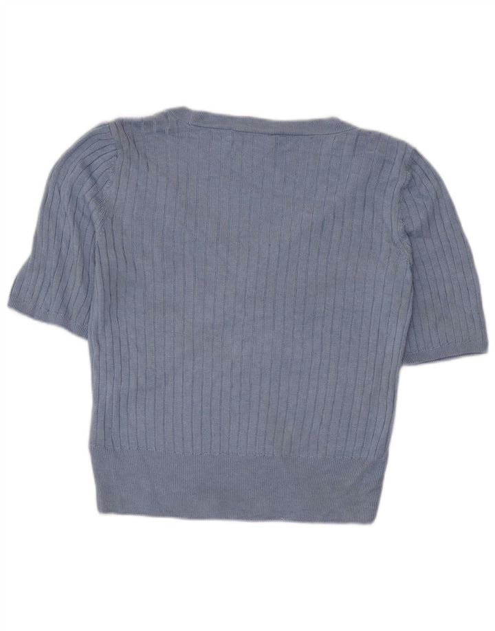 Bluză Crop Top pentru femei Marks & Spencer UK 12 Medium Blue Viscose