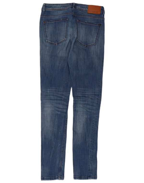 Blugi skinny pentru femei cu talie medie Zara EU 36 XS W26 L29 Albastru