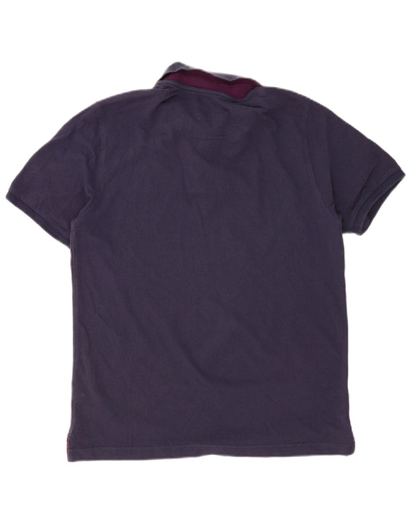 Cămașă polo pentru bărbați JOULES, de culoare clasică, din bumbac albastru bleumarin mediu