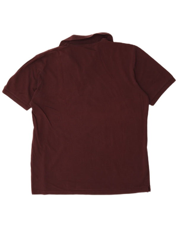 Cămașă polo pentru bărbați Hugo Boss, bumbac burgundy 2XL