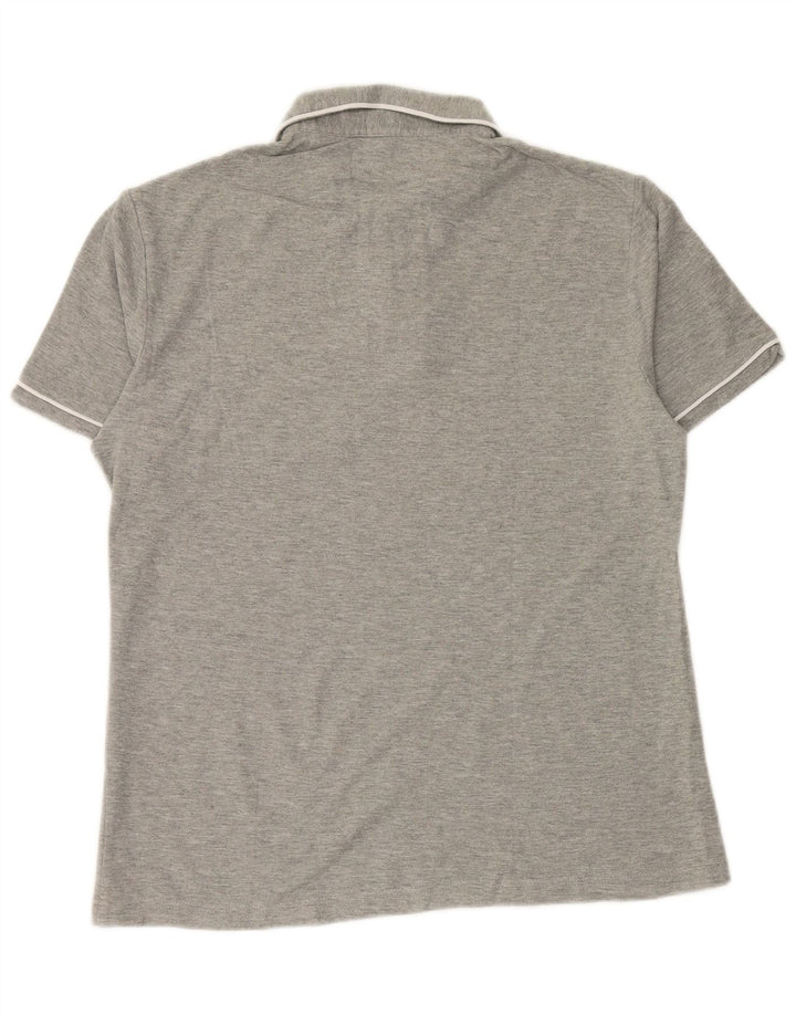 Tricou polo pentru bărbați Heritage Slim Fit Penguin, gri mediu cu dungi