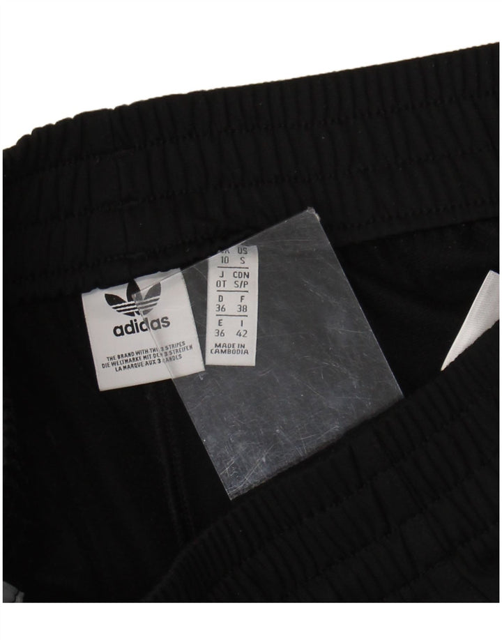 Pantaloni scurți sport Adidas pentru femei UK 10 Small Negru Poliester