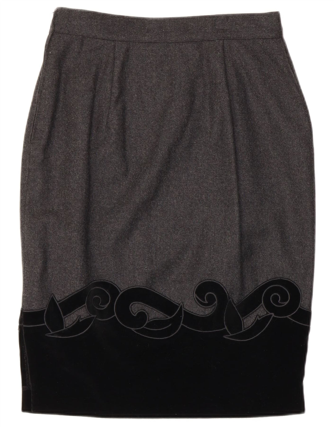 Fusta creion pentru femei BLUMODE IT 44 Medium W28 Gri Colorblock