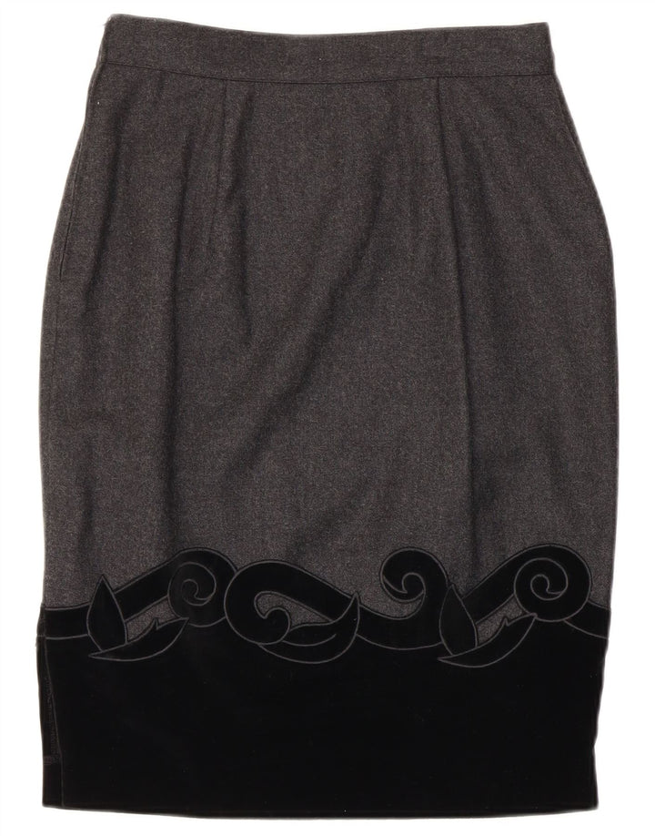 Fusta creion pentru femei BLUMODE IT 44 Medium W28 Gri Colorblock