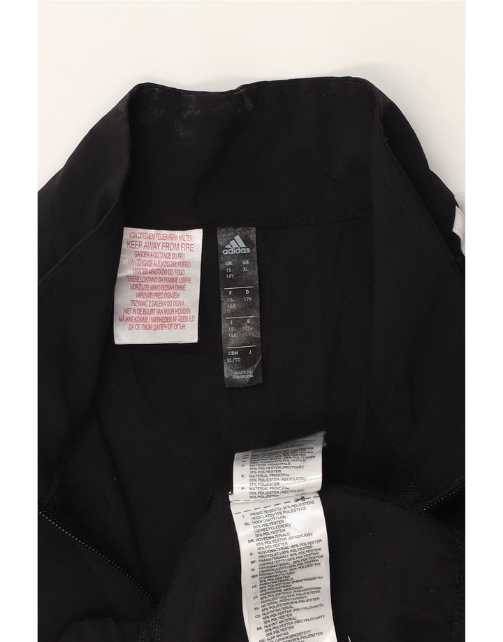 Jachetă Adidas Aeroready pentru trening pentru băieți 15-16 ani, poliester negru