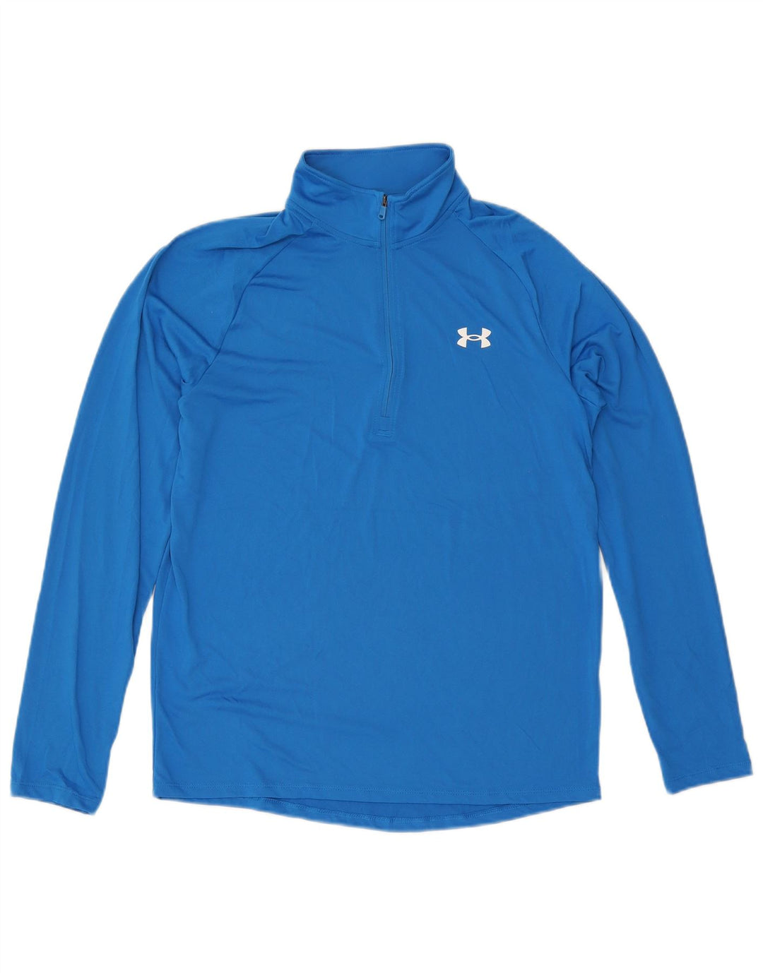 Top de trening Under Armour pentru bărbați, cu fermoar și gât, albastru mediu