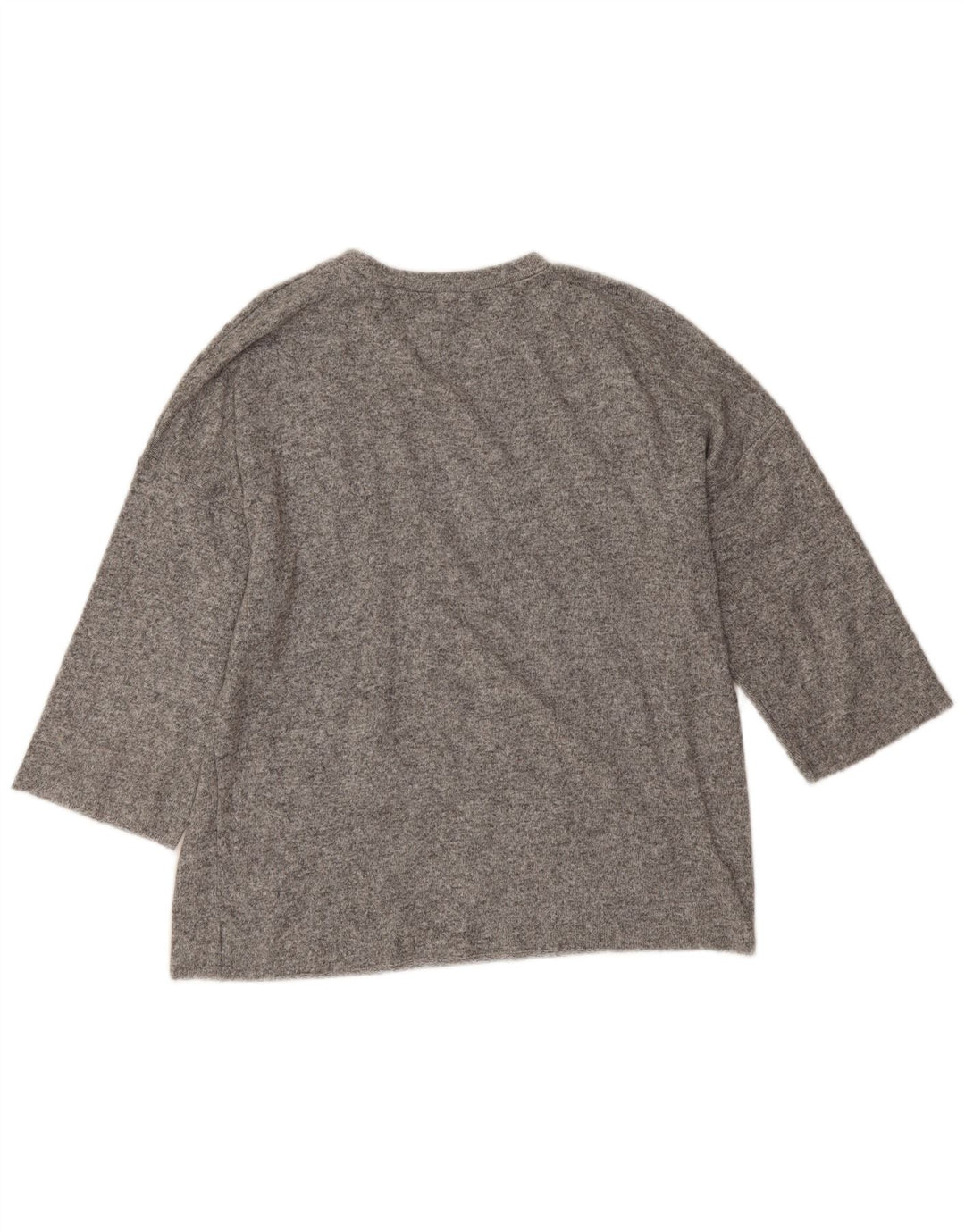 Pulover supradimensionat pentru femei Zara, cu gât crew, UK 14, gri mediu