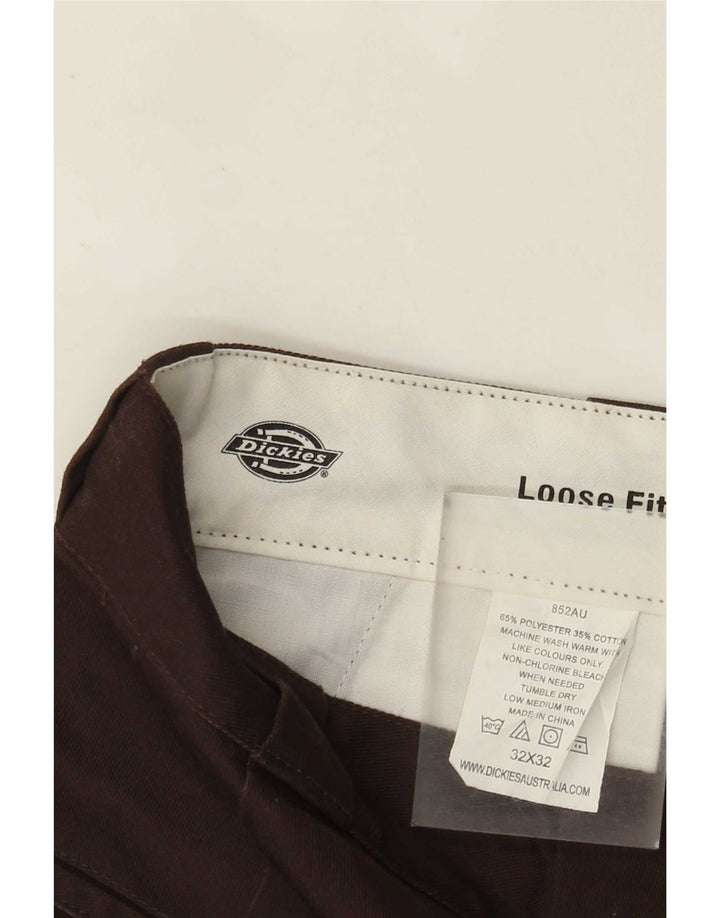 Pantaloni cargo largi pentru bărbați Dickies W32 L32 poliester maro