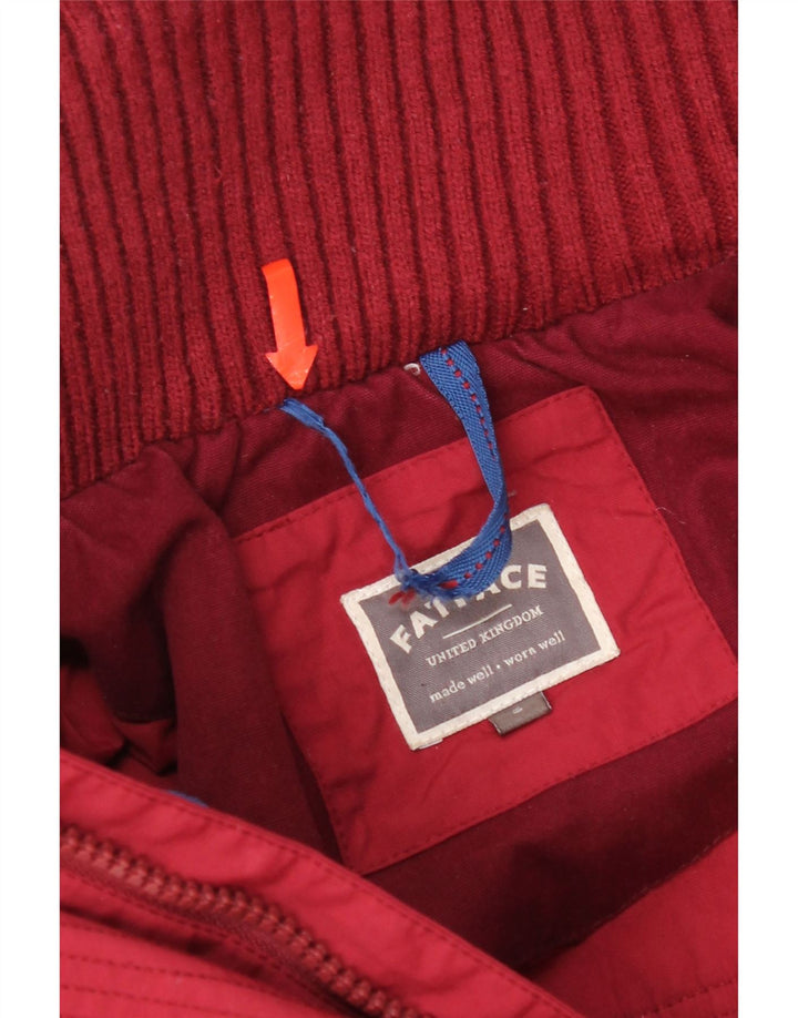 Jachetă de vânt cu glugă pentru bărbați Fat Face UK 36 Nylon roșu mic