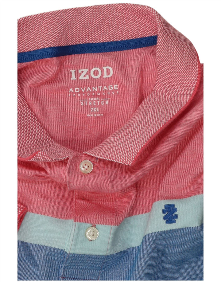 Cămașă polo Izod pentru bărbați 2XL, bumbac color bloc multicolor