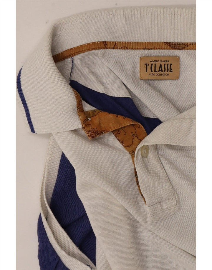 Tricou polo ALVIERO MARTINI pentru bărbați, alb, mare