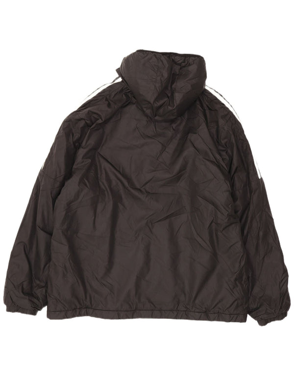 Jachetă căptușită cu glugă pentru bărbați Adidas UK 42 XL poliester negru