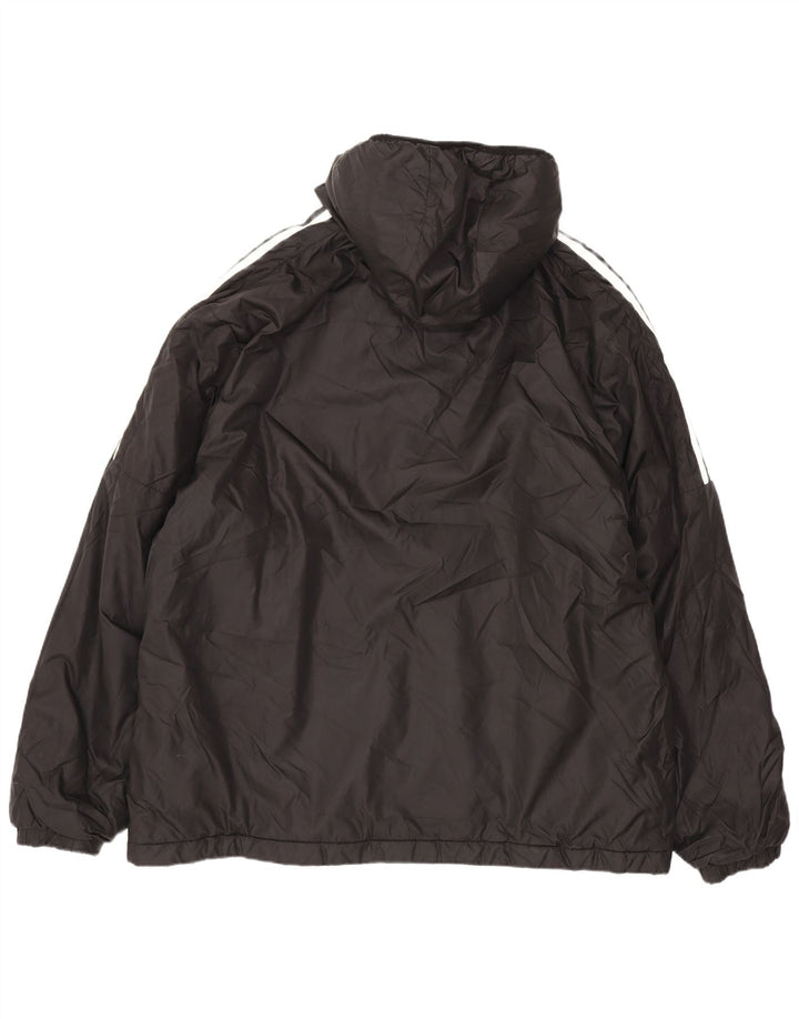 Jachetă căptușită cu glugă pentru bărbați Adidas UK 42 XL poliester negru
