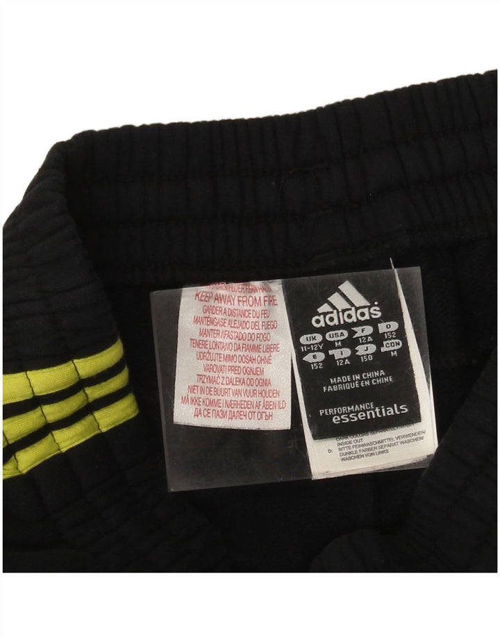Pantaloni de trening ADIDAS baieti Joggeri 11-12 ani bumbac negru