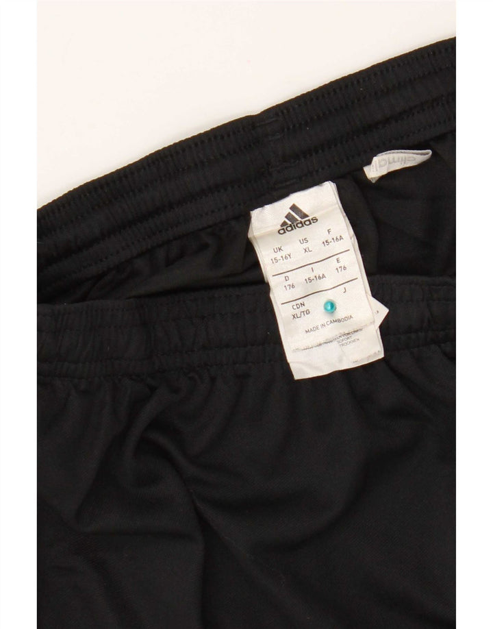 Pantaloni scurți sport adidas Climalite pentru băieți 15-16 ani poliester negru