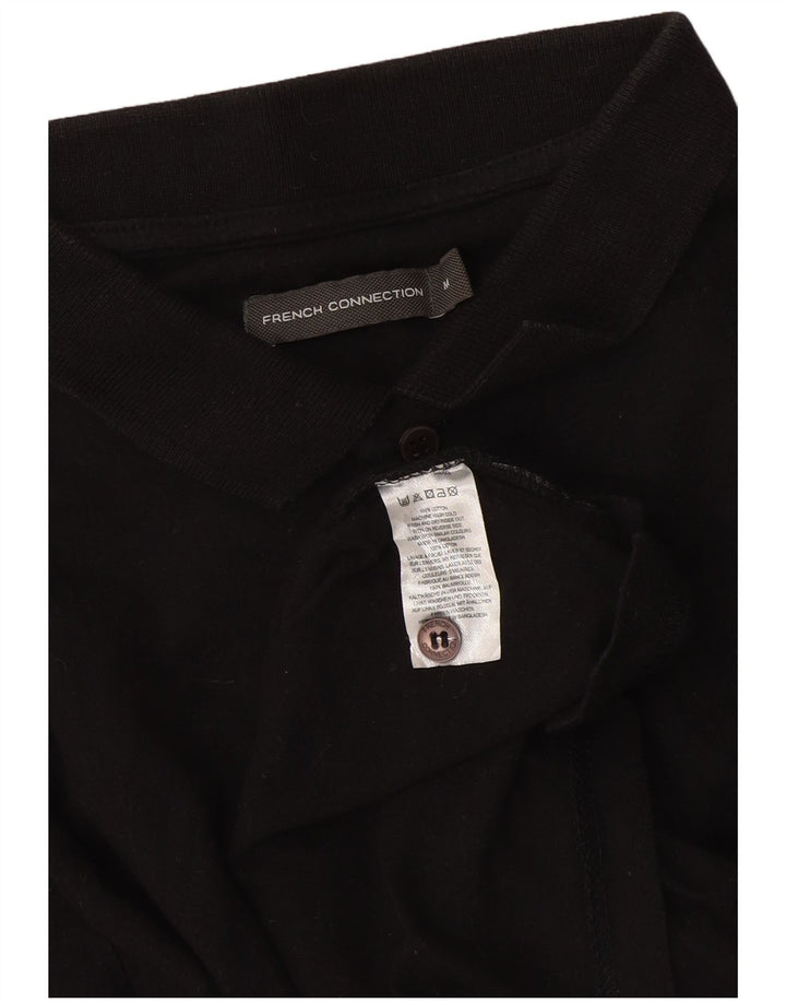 Tricou polo cu mânecă lungă pentru bărbați French Connection, bumbac mediu negru