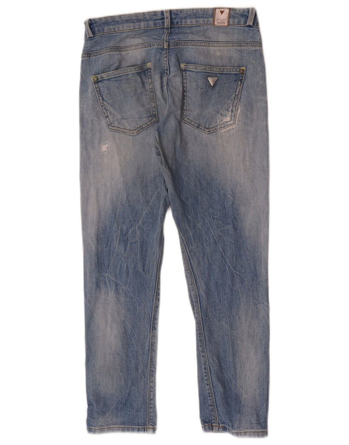 Blugi slim pentru femei Guess Distressed W26 L24 Bumbac albastru