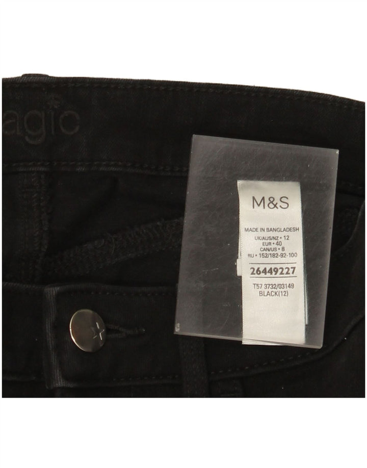 Bermude Marks & Spencer pentru femei din denim UK 12 Medium W30 Bumbac negru