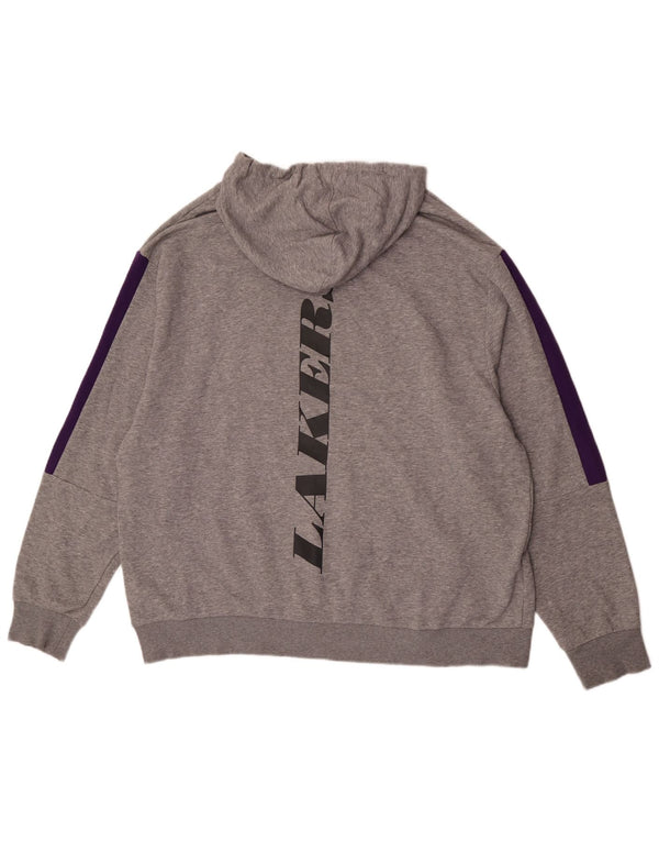Pulover New Era pentru bărbați Los Angeles Lakers Graphic Hoodie Jumper 2XL Gri Colorblock