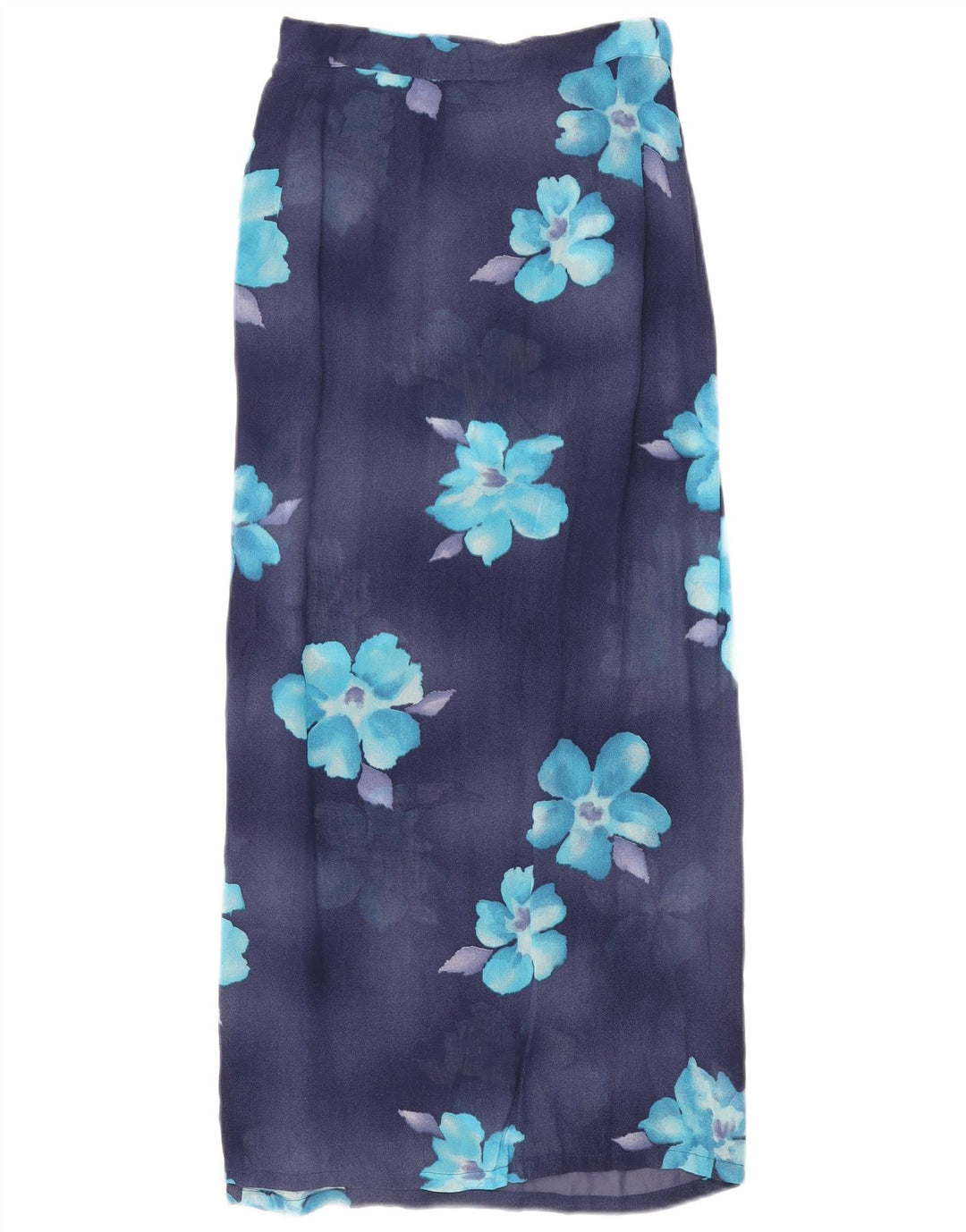 Fusta Maxi Vintage Femei W26 Mic Bleumarin Floral